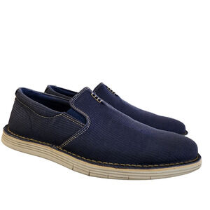 Clarks Men's Forge Free Loafer Sneaker, Dark Blue Canvas, 9.5